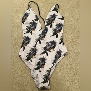 NWT Cupshe one-piece peacock suit XL
